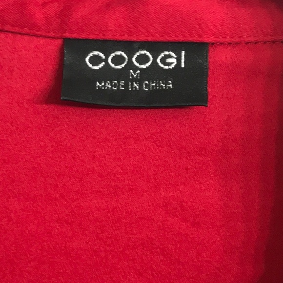 COOGI Button Down Shirt Dress with Elastic Belt - Picture 8 of 8